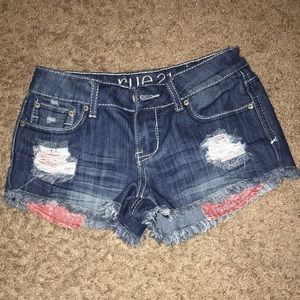 Denim shorts